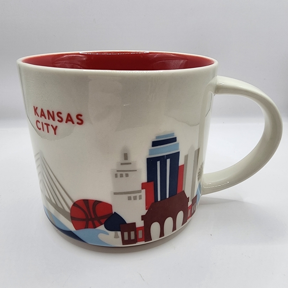 Starbucks Kansas City You Are Here Series Collection 14oz Coffee Mug Cup-no box